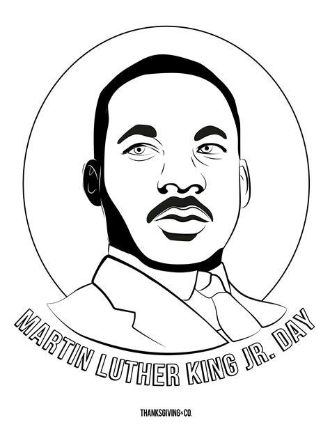 Free Printable Martin Luther King Jr Coloring Page